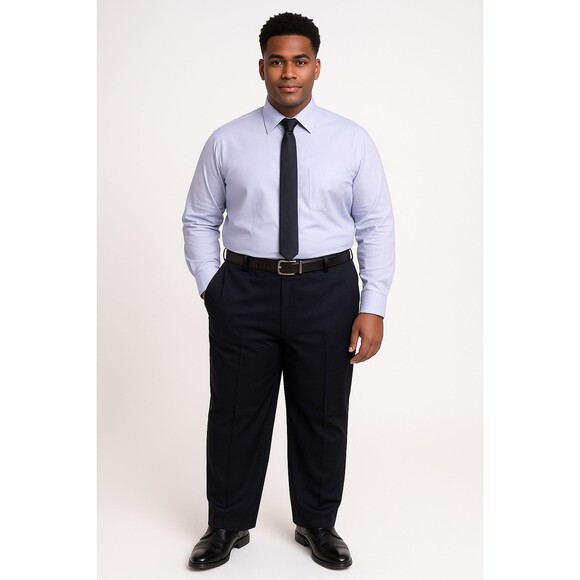 Haggar Classic Fit Black Dress Pants  40x32 – Hidden Waist band – Iron Free - Picture 1 of 6